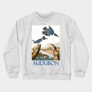 Belted Kingfisher by John James Audubon Crewneck Sweatshirt